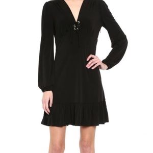 Michael Kors laced up with ruffled bottom dress